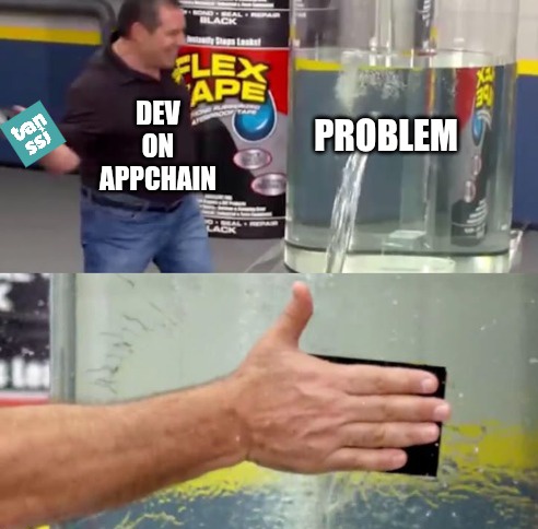 bibnam6's tweet photo. Dev: “I want to launch fast, scale easily, and avoid infra headaches.”

Also dev: slaps @TanssiNetwork on the problem

🩹 Problem solved.

*AppChain infra that just works* 🚀

#web3 #AppChain #ModularBlockchain https://t.co/miv1CsyN1n