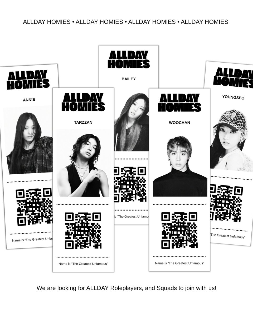 All interactions are appreciated ⋆

𝐀𝐋𝐋𝐃𝐀𝐘 𝐇𝐎𝐌𝐈𝐄𝐒 𝐬𝐩𝐞𝐜𝐢𝐚𝐥 𝐚𝐧𝐧𝐨𝐮𝐧𝐜𝐞𝐦𝐞𝐧𝐭.

We're putting out a call to all ALLDAY Project Members and Squads to come be a part of what we're building. We also warmly invite all Squads and Agencies to connect with us!
