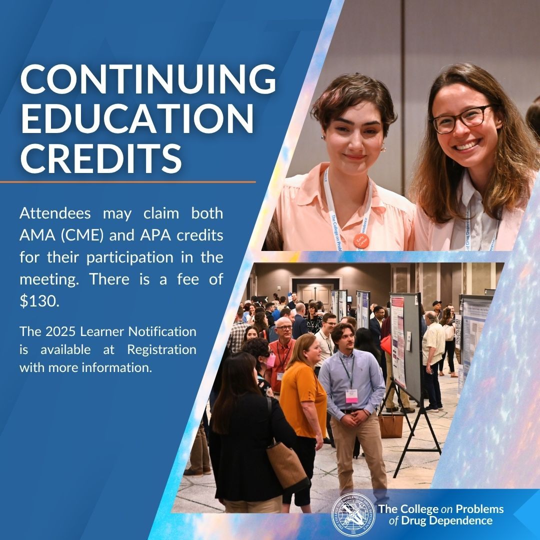 Need CE credits? CPDD offers Continuing Education for eligible sessions. Make sure to check your badge and complete any required evaluations. Details available in the app. #CPDD2025