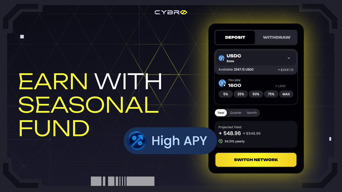 Earn with Seasonal Bitcoin fund 💰

Guys, especially for those who always want to be in profit and not take risks, we created this fund.

1️⃣ Deposit USDC in the Base network to the fund
2️⃣ Accumulate BTC or get profit depending on the market cycle using smart algorithms
3️⃣ Earn