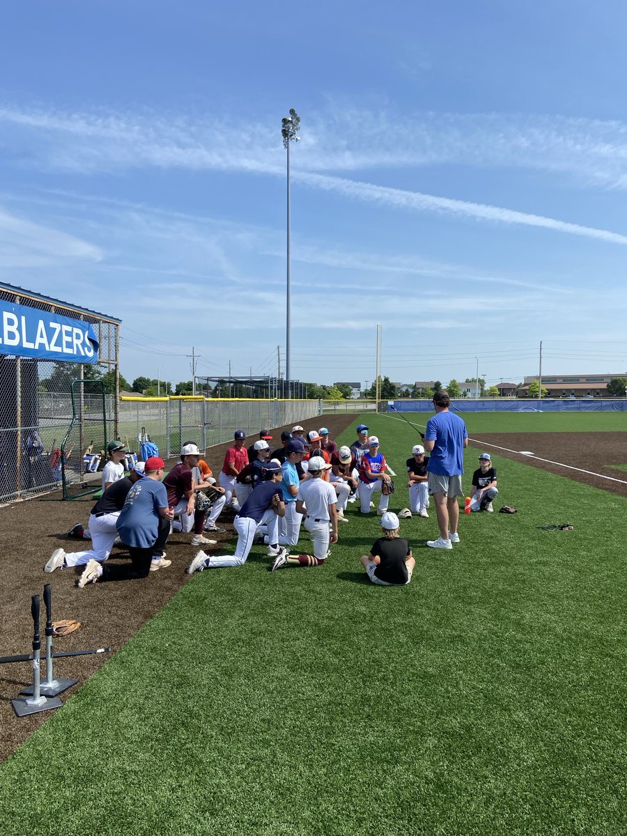 Coach Whitcomb talking to our incoming freshman about arm care.