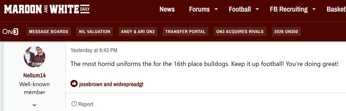 #MississippiState fans got a look at their new uniforms.  It appears that they really like them!