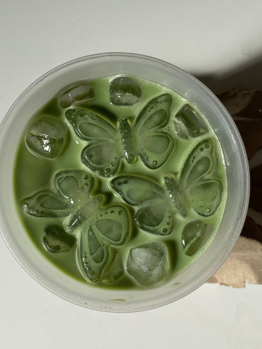 Butterfly shaped ice 💚