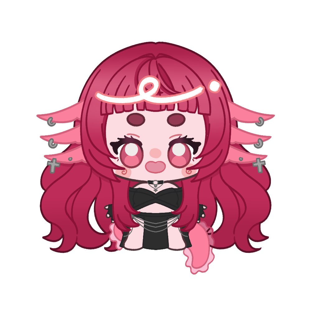 emmytheaxolotl's tweet photo. Streaming a spooky game today?!?! With the amazing @HimeHumble ~ Princess is gonna keep the Queen company 💖💧 https://t.co/mI9HkrA5g5