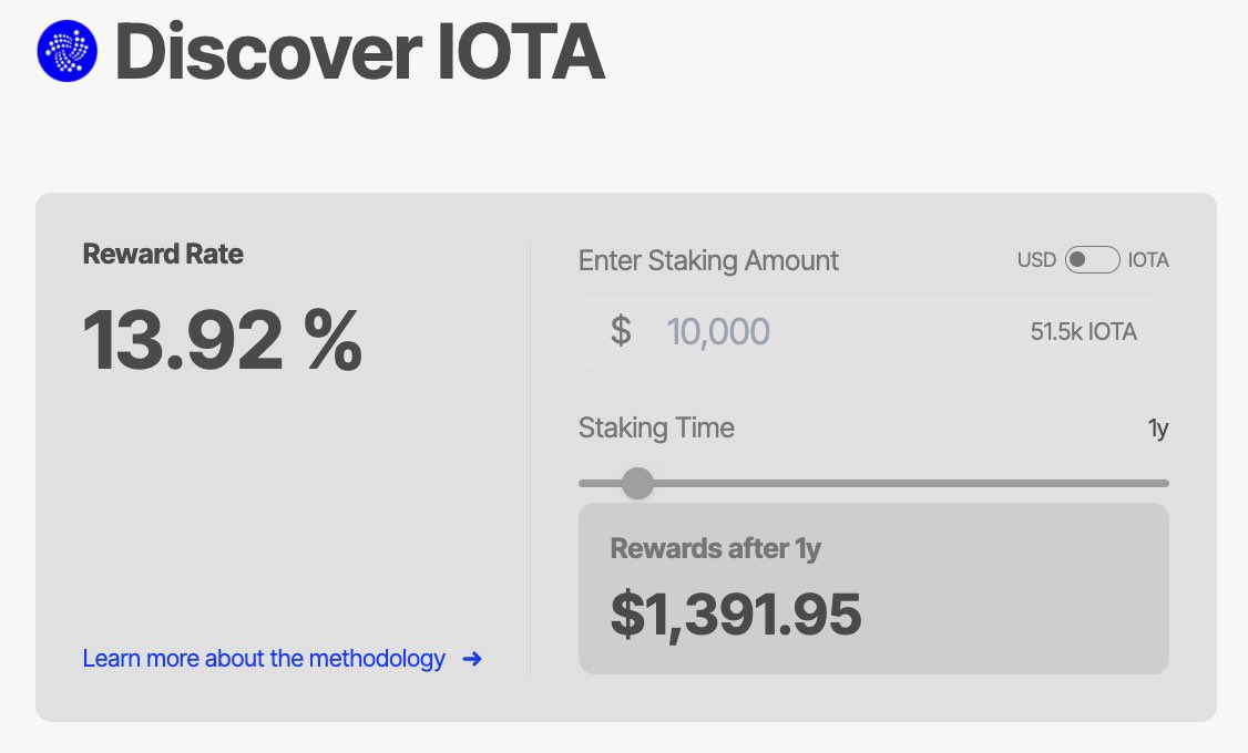 KmanuS88's tweet photo. IOTA (@iota) tiene el 43% de su supply en staking (2000 millones de tokens)

Esto garantiza la seguridad de la red, pero además es una muestra de fortaleza en su comunidad

De acuerdo a @StakingRewards tiene un interés del 14% anual https://t.co/UlO5bRejhJ