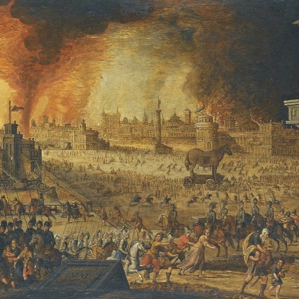 groovyhistory's tweet photo. June 11, 1184 BC - According to calculations by Eratosthenes, the city of Troy was sacked and burned by the Greeks after a ten-year siege. This is where the legend of the Trojan horse comes into play... https://t.co/hJMtmQbig2 #todayinhistory #history #troy #thefalloftroy https://t.co/Oy4CNsqKtx
