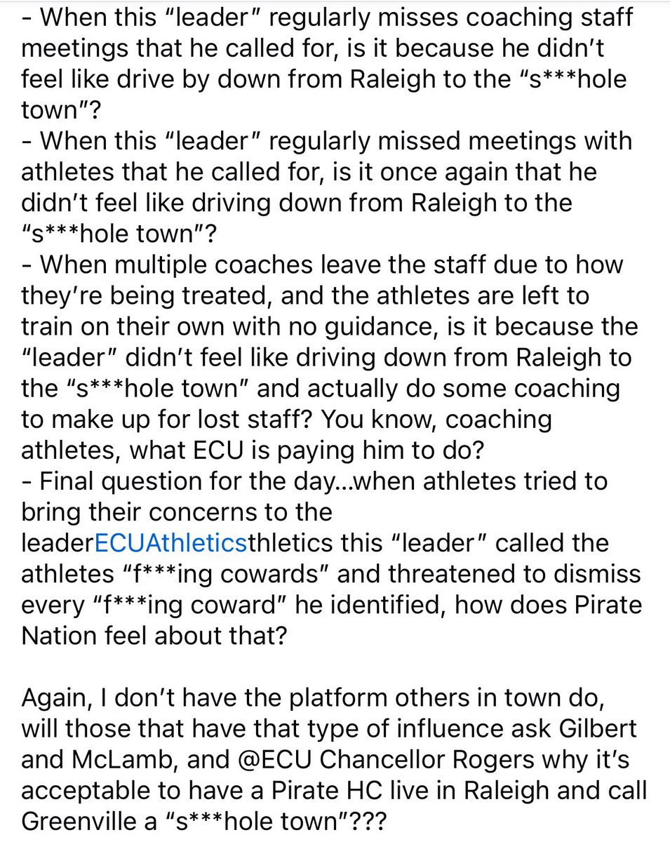 jeffgberg's tweet image. 🚨🚨🚨Alert, @ECUAthletics fans… #PirateNation🚨🚨🚨 Start asking Jon Gilbert, JJ McLamb and Chancellor Roberts these questions…@PR927FM @943TheGame @giglio_OG @joeovies