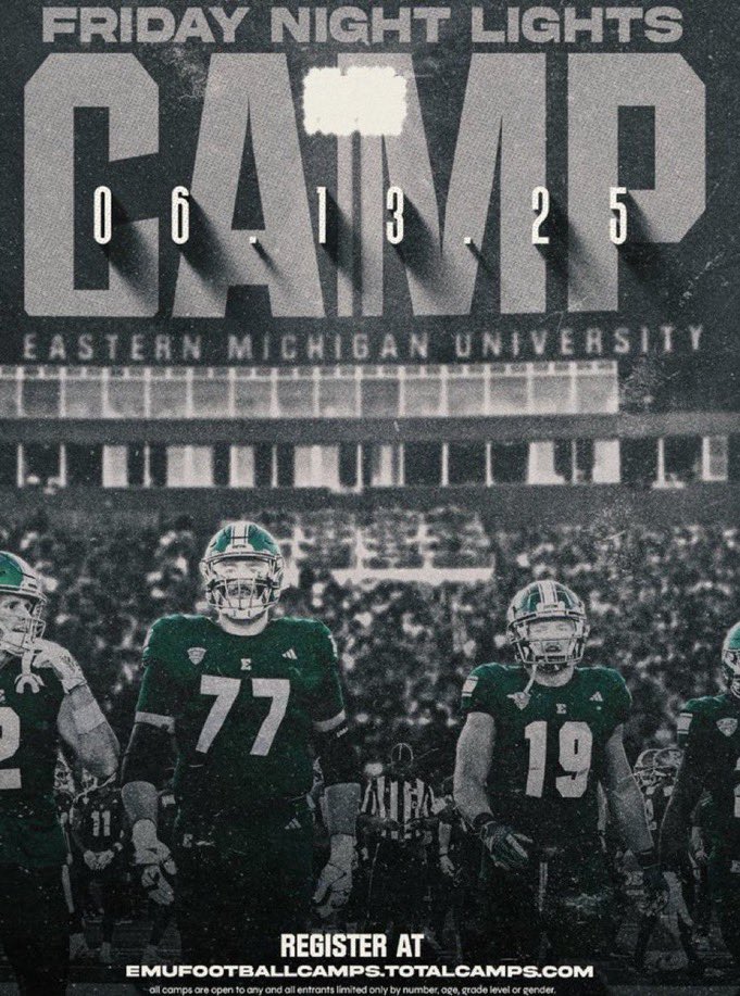 I am blessed to say I’ll be at the <a href="/EMUFB/">Eastern Michigan Football</a> this Friday! I can’t wait to show my skills and learn something new! 
#ETOUGH