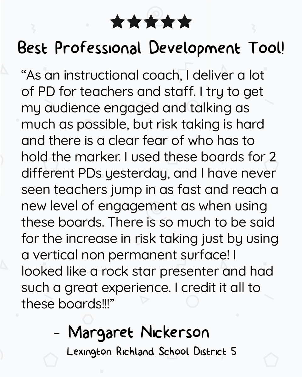 Wipebook's tweet image. Empowering teachers and elevating learning in your district! 👩🏼🏫
Our donation program sends free Wipebook products directly to educators running professional development (PD) events at the school board or district level.
Request a set of free Wipebook Flipcharts for your event:…