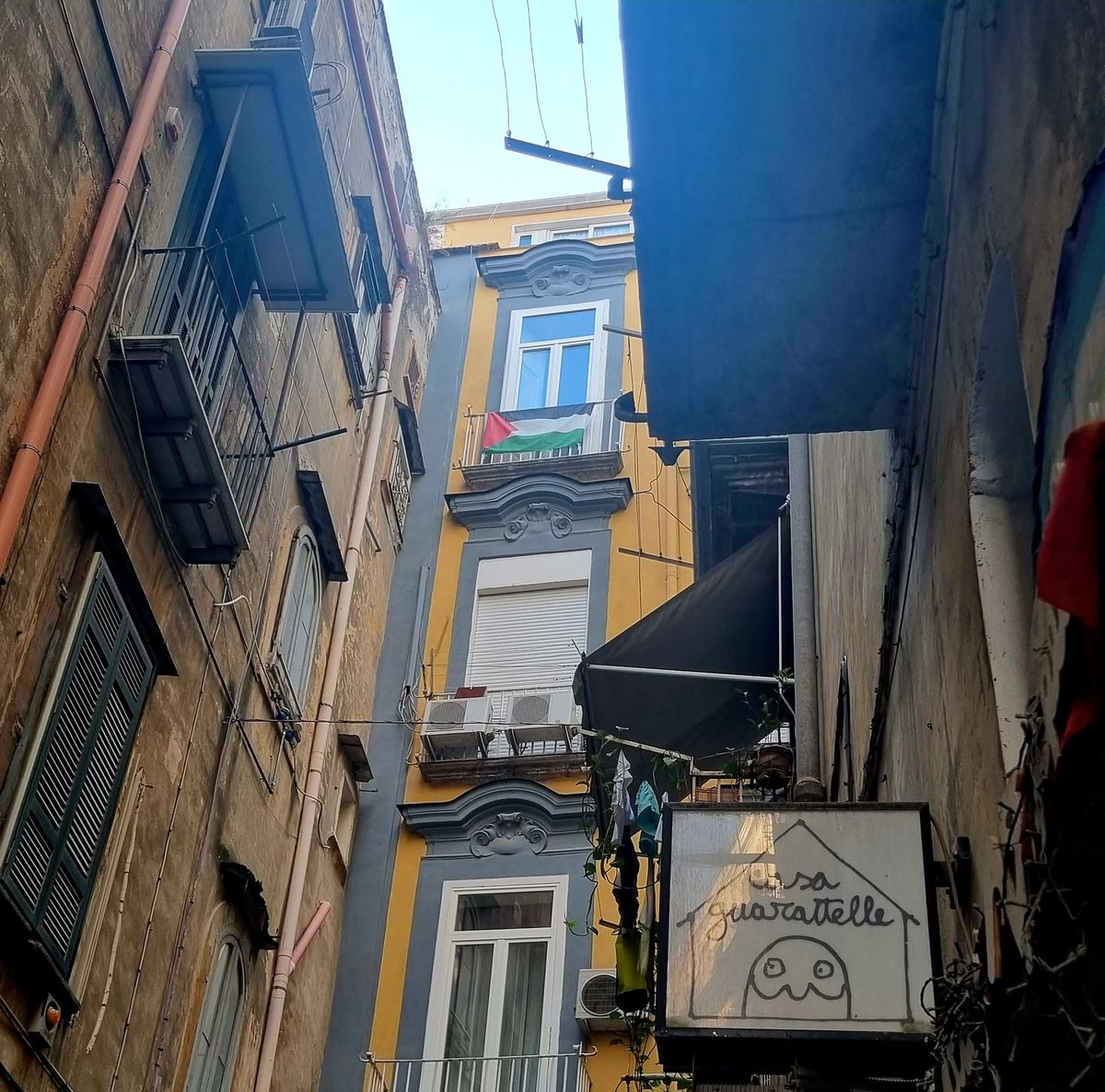 Di vicoli, guarattelle e solidarietà con la Palestina #napoliama #vicoli #napoli #guarattelle #palestina