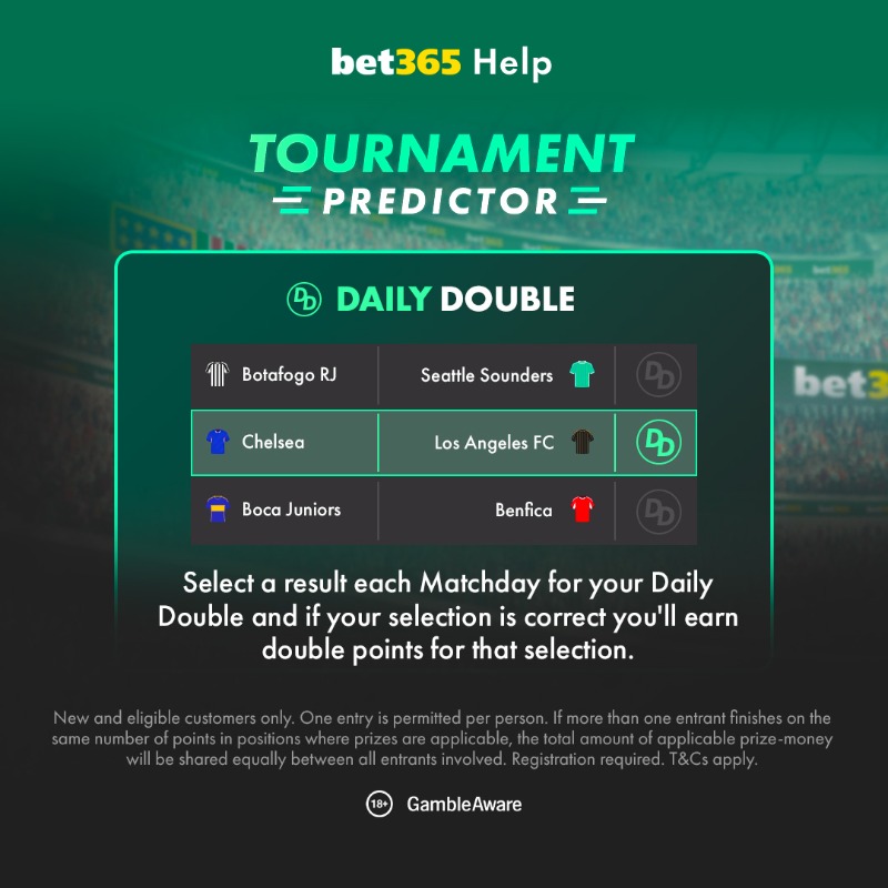 bet365 Tournament predictor interface