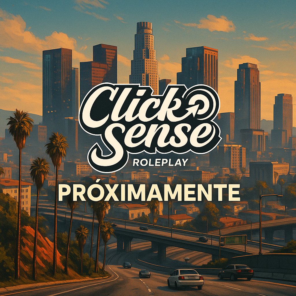 Cada vez queda menos.... No sabéis lo que llega y el mimo con el que se está trabajando, volvemos más fuerte, más sanos y con más experiencia ClickSenseRP 2K25 🤭