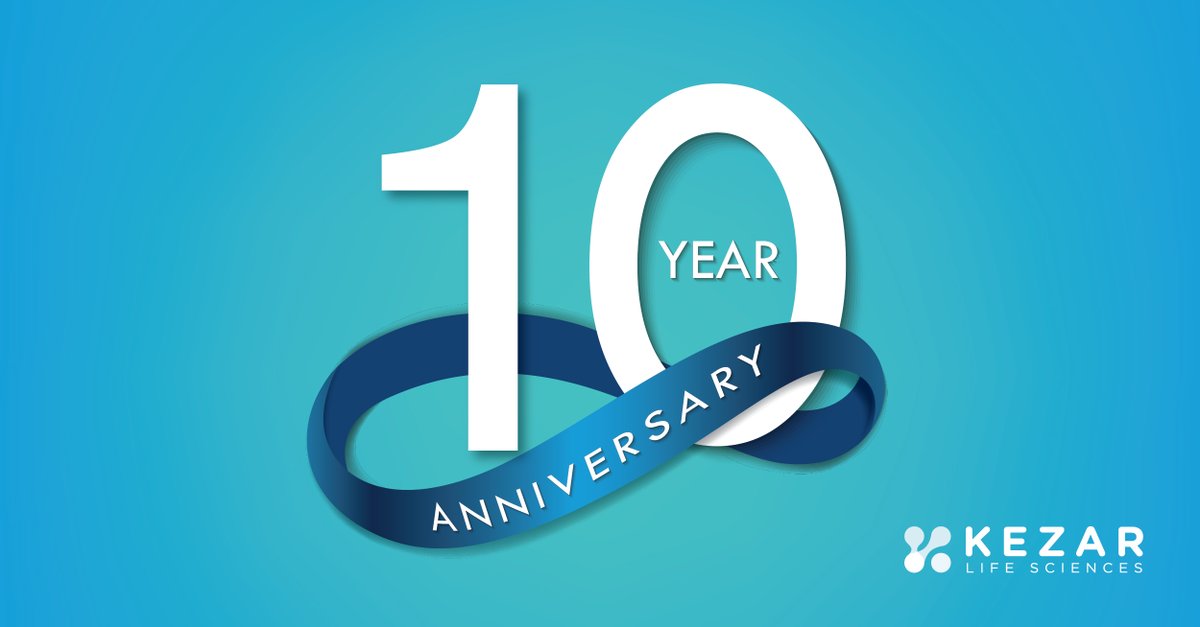 Today, we celebrate 10 years of incredible science, dedication, and teamwork! We couldn't have reached this milestone without our amazing employees, the physicians at our clinical trial sites, and the patients and their caregivers.  Thank you for your passion and purpose!