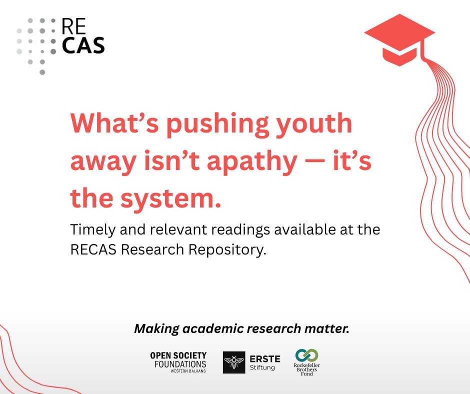 Center for Advanced Studies - South East Europe (@cas_see_uniri) on Twitter photo What’s pushing young people out of politics — and out of the region?
<a href="/recas_see/">Regional Network of Centers for Advanced Studies</a> alumni, Ana Đorđević, explores youth engagement in SEE and finds it shaped by frustration, distrust, and lack of access — not apathy. What’s pushing young people out of politics — and out of the region?
<a href="/recas_see/">Regional Network of Centers for Advanced Studies</a> alumni, Ana Đorđević, explores youth engagement in SEE and finds it shaped by frustration, distrust, and lack of access — not apathy.