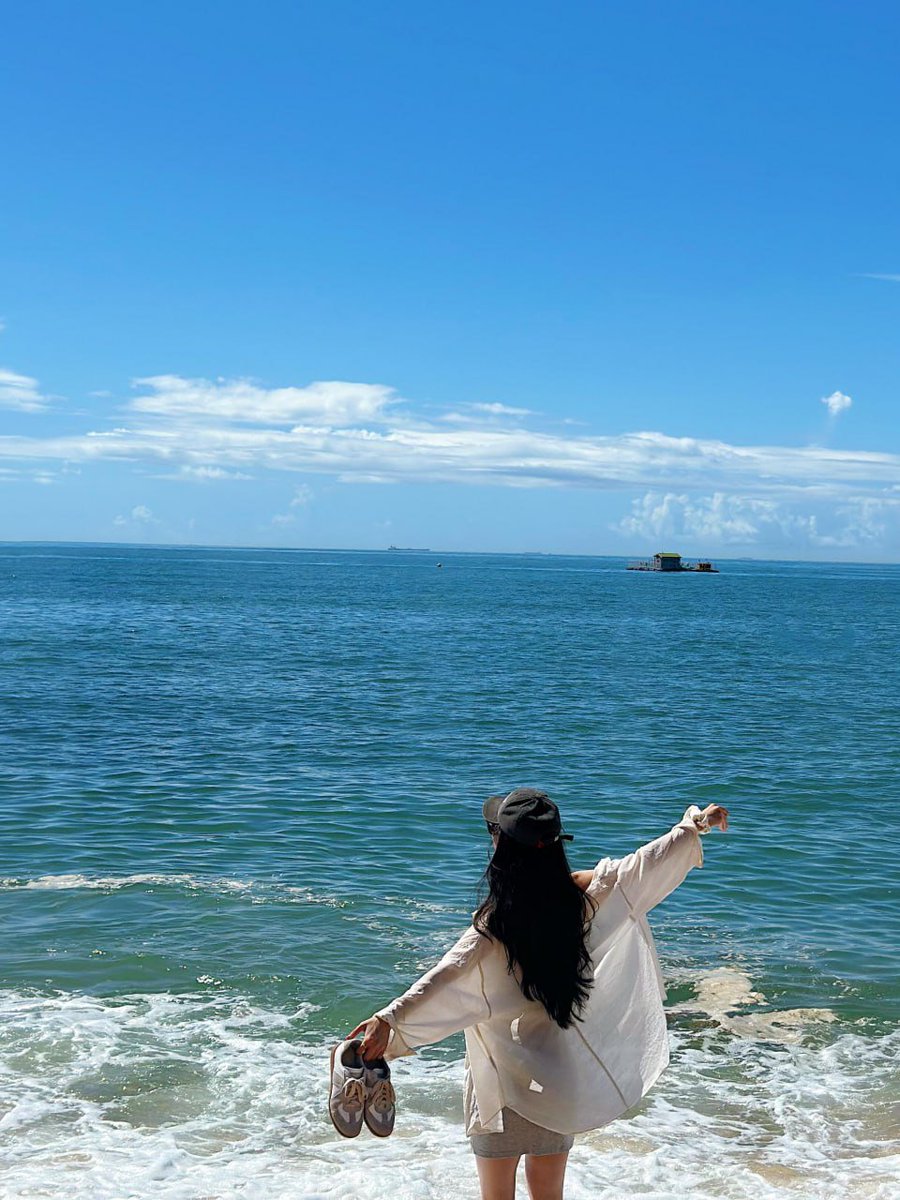 Soaking in serenity by the sea 🌊