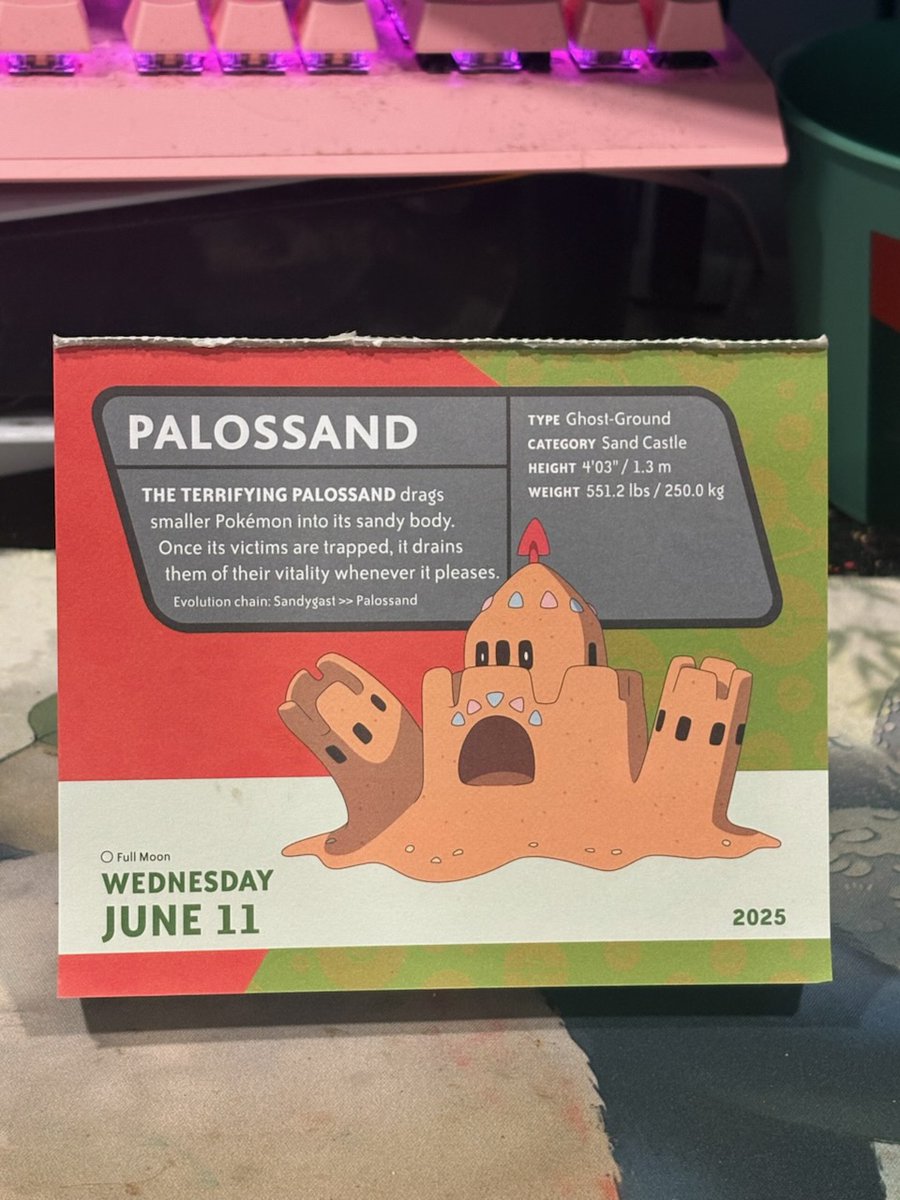 SoulMaier's tweet image. Happy Wednesday, June 11th, 2025. The Pokémon page of today #pokemon #palossand ❤️💚