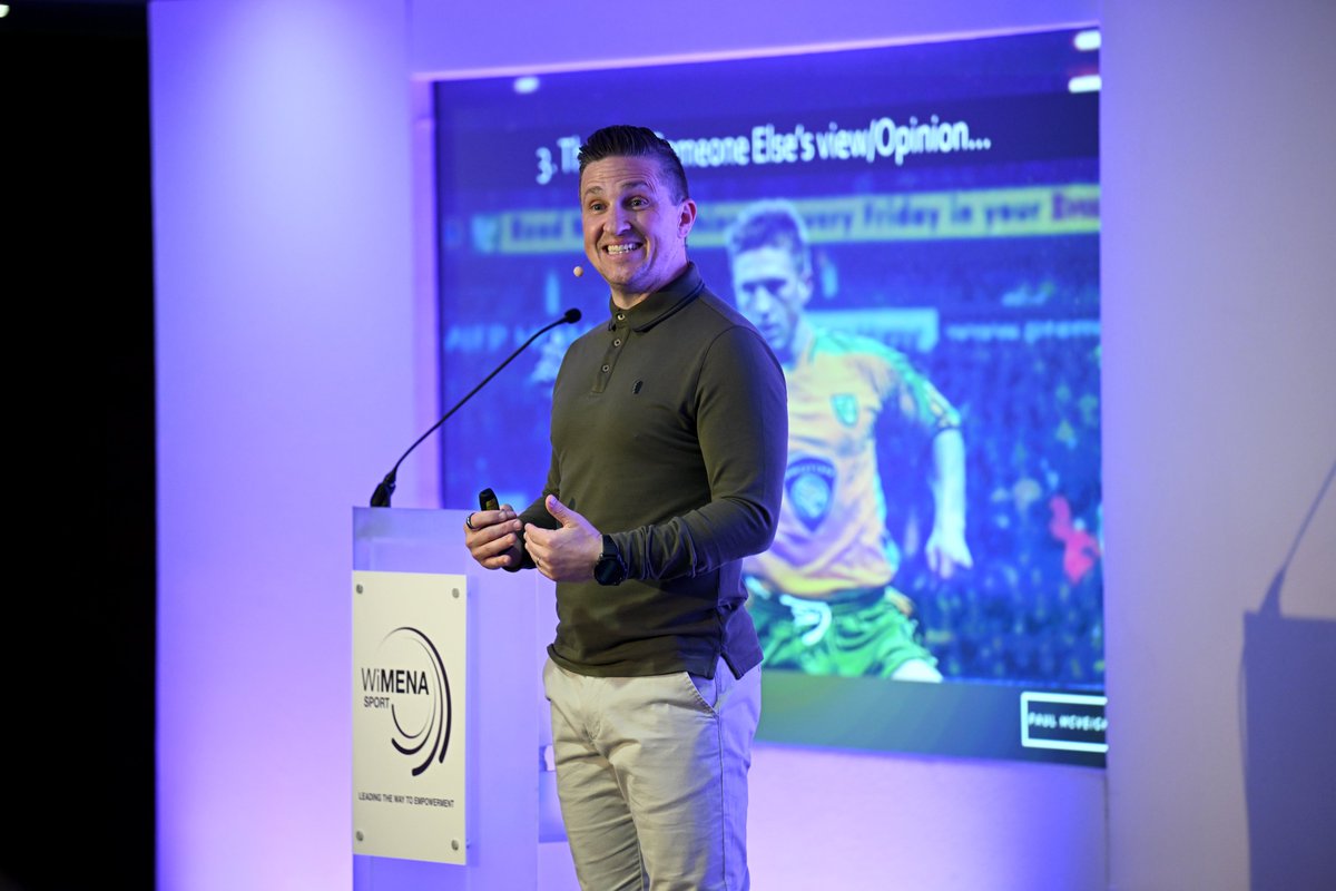 WimenaSport's tweet image. Keynote: Psychology of Leadership 💭
@Paulmcveigh77 shared powerful insights on mindset, high performance, and leadership from sport to boardroom.
#WIMENASport #MindsetMatters
#wimenasportwitharamco #footballbusinessspeakers