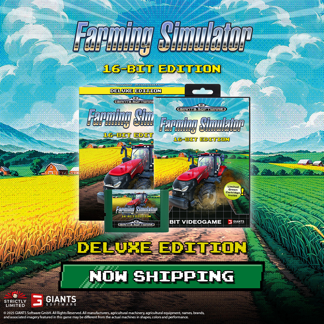 🚜 The Deluxe Edition of Farming Simulator: 16-Bit Edition is officially shipping! 🌾🎮

Build your farm empire retro-style with pixel-perfect 16-bit graphics, isometric controls &amp; pre-rendered machinery—nostalgia meets simulation!

👉 ecs.page.link/ZvaQQ