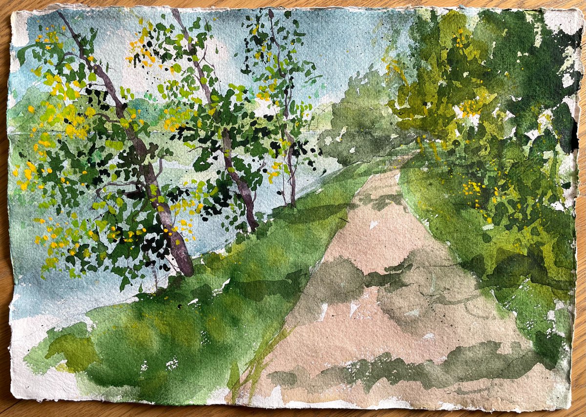 quick watercolours from my demonstration day at <a href="/BlenheimPalace/">Blenheim Palace</a> #khadipaper #landscapepainting