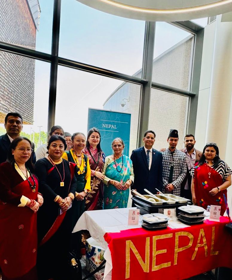 The Mission participated in the Asian Festival 2025 themed ‘Jewels of Asia’ organized by Asian Ambassadors’ Wives Association Geneva (AAWAG) and showcased Nepali jewelry, culinary delights, and cultural performance today. <a href="/MofaNepal/">MOFA of Nepal 🇳🇵</a> <a href="/MOICS_Official/">उद्योग, वाणिज्य तथा आपूर्ति मन्त्रालय</a> <a href="/hello_tourismnp/">Tourism Ministry, Nepal [MOCTCA]🇳🇵</a> <a href="/nepaltourismb/">Nepal Tourism Board</a>