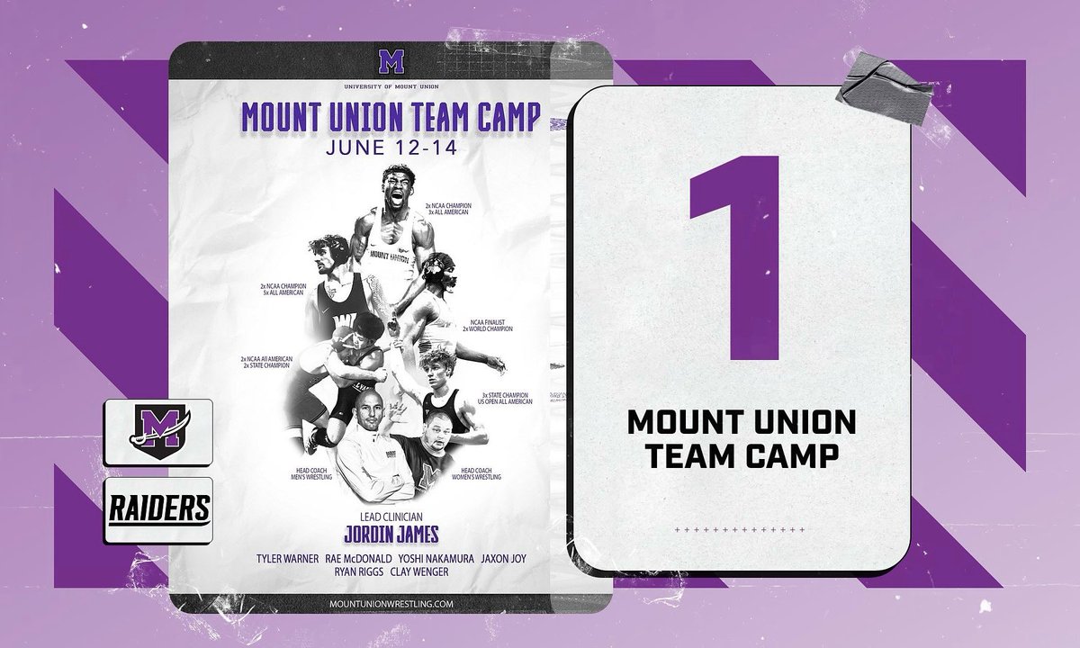 1️⃣ more sleep until the Mount Union Wrestling Team Camp kicks off! Over 200 wrestlers, ready to roll! ⚔️

Go Raiders!