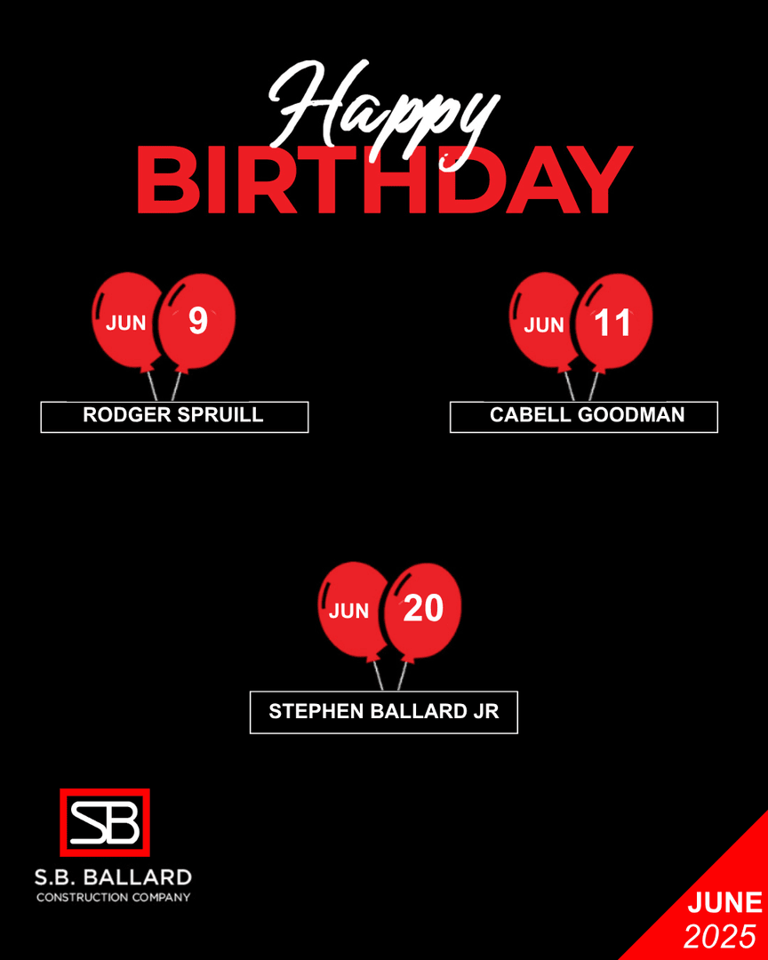 Happy June birthdays to our SBBCC family!

Thank you each for the talent, dedication, and leadership you bring to SBBCC. We’re proud to celebrate you this month.

#SBBCC #MoreThanABuilding #HappyBirthday #EmployeeBirthday #BestEmployees