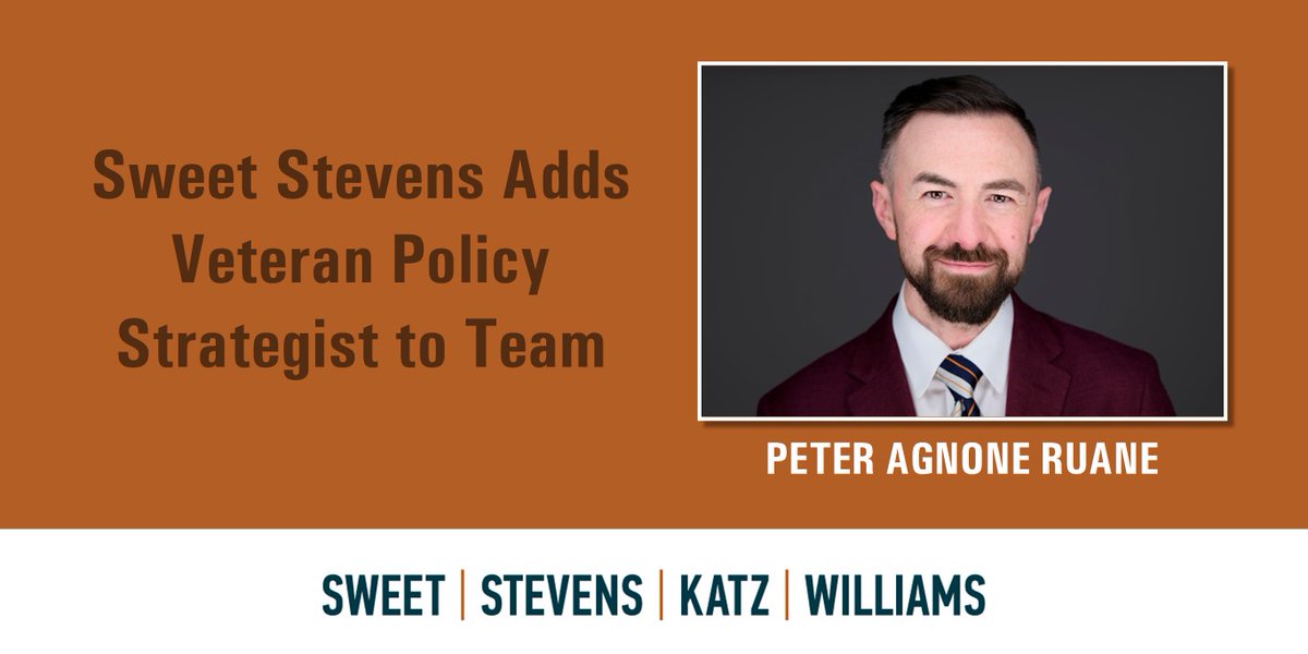 Attorney Peter Agnone Ruane has joined Sweet Stevens. With a background in policy &amp; compliance leadership, he will provide counsel to school administrators &amp; district leaders to help strengthen programs, services &amp; operations.
sweetstevens.com/newsroom/agnon…

#Pennsylvania #EducationLaw