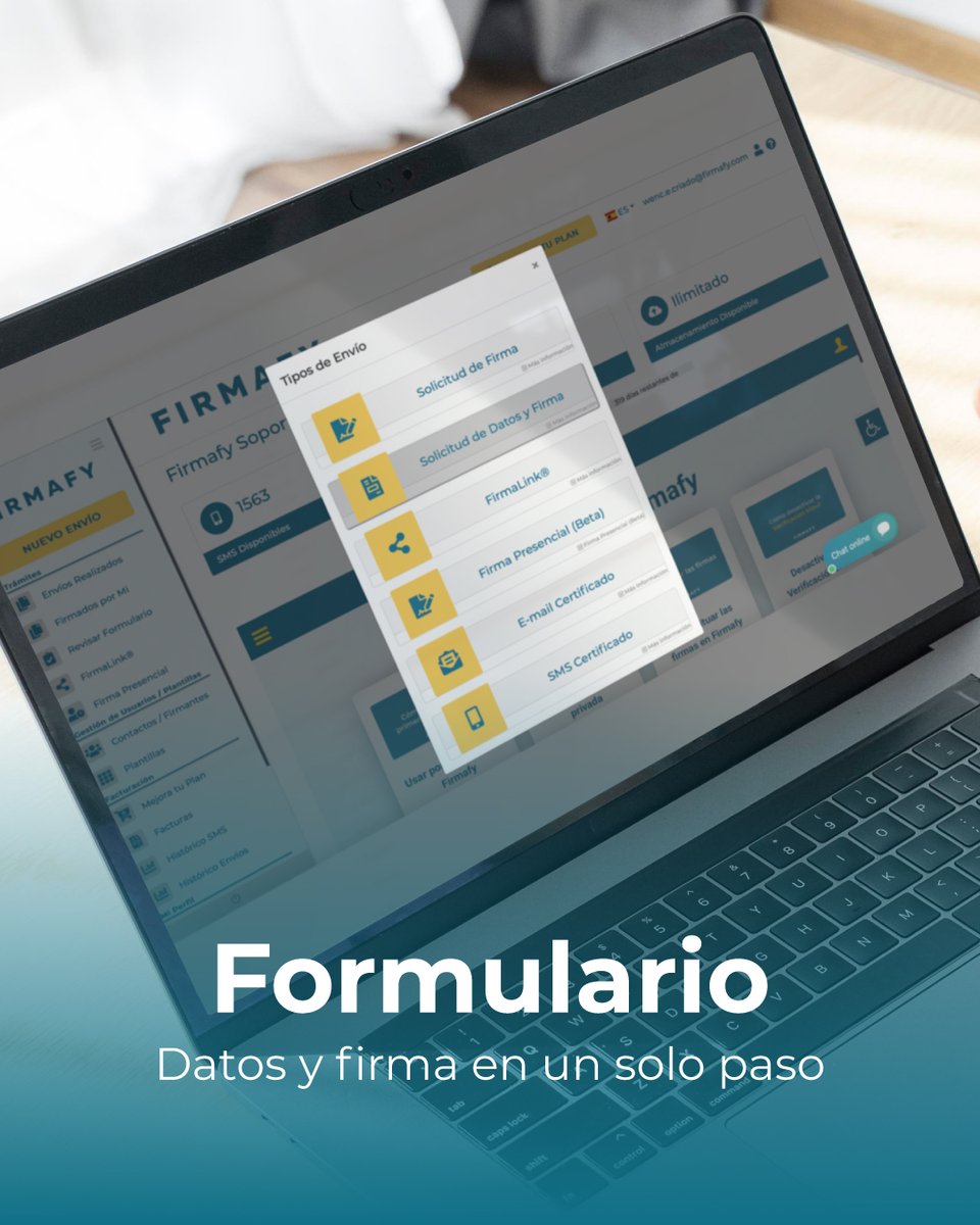 Datos del Cliente + Firma,  en un Solo Paso

¿Cansado de pedir datos por un lado y la firma por otro?

Descubre paso a paso cómo usar esta funcionalidad en nuestro blog:
👉 firmafy.com/firma-con-form…

#FirmaElectrónica #Digitalización