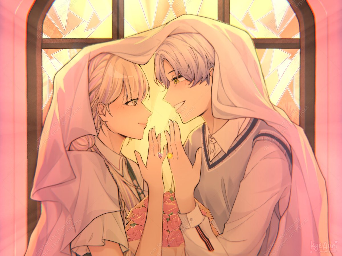 ˚₊‧꒰ა ♡ ໒꒱ ‧₊˚
[#可不純; ☔️🦭]

our lovers' day and “wedding”.
🎨 kye4uri

read ✍️🏻: privatter.net/p/11568843