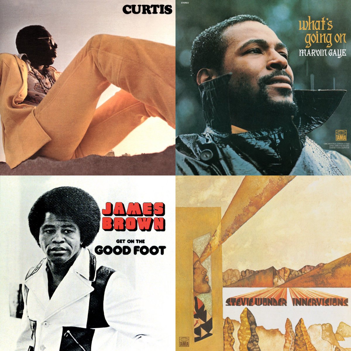 #MúsicaDesobediente Stand! <a href="/RealSlyStone/">Sly Stone</a> And The Family Stone • 1969 | Curtis <a href="/CurtisLMayfield/">Curtis Mayfield</a> 1970 | What's Going On • Marvin Gaye • 1971 | Get On The Good Foot • James Brown • 1972 | Innervisions <a href="/StevieWonder/">Stevie Wonder</a> 1973 #Soul #Funk #Jazz #RNB #Rock 🇺🇸
What a glorious streak 🖤
