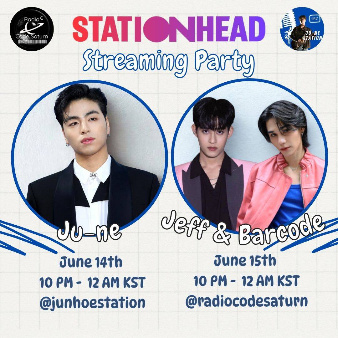 STATIONHEAD COLLABORATION]

#JU_NExJeff_Barcode

DAY 1 - <a href="/junhoeradio97fm/">JU-NE RADIO 97FM</a>
📅 JUNE 14, 2025
⏰ 10PM-12AM KST
🔗 stationhead.com/junhoestation

DAY 2 <a href="/radiocodesaturn/">RADIO CODE SATURN</a>
📅 JUNE 15, 2025
⏰ 10PM-12AM KST
🔗 share.stationhead.com/oa9ngriujogq

#JU_NE #구준회 #iKON  #JeffSatur #TINNASIT #RadioCodeSaturn