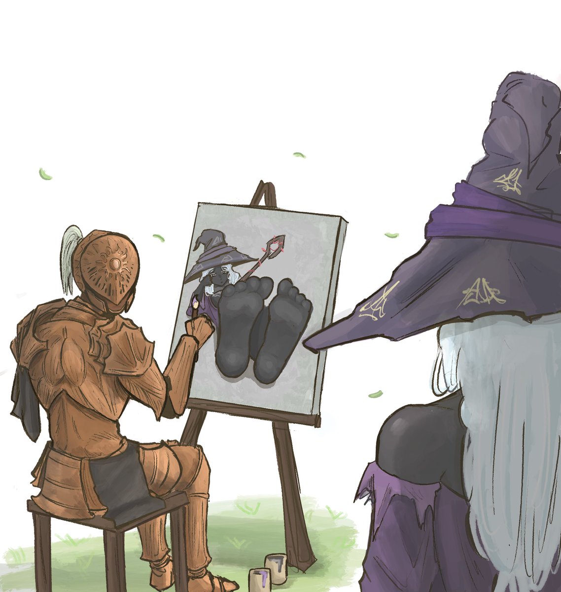 “I am an artist. From the distant Land of Reeds, washed up on the shore, inspired by what I saw.”

#ELDENRING #NIGHTREIGN