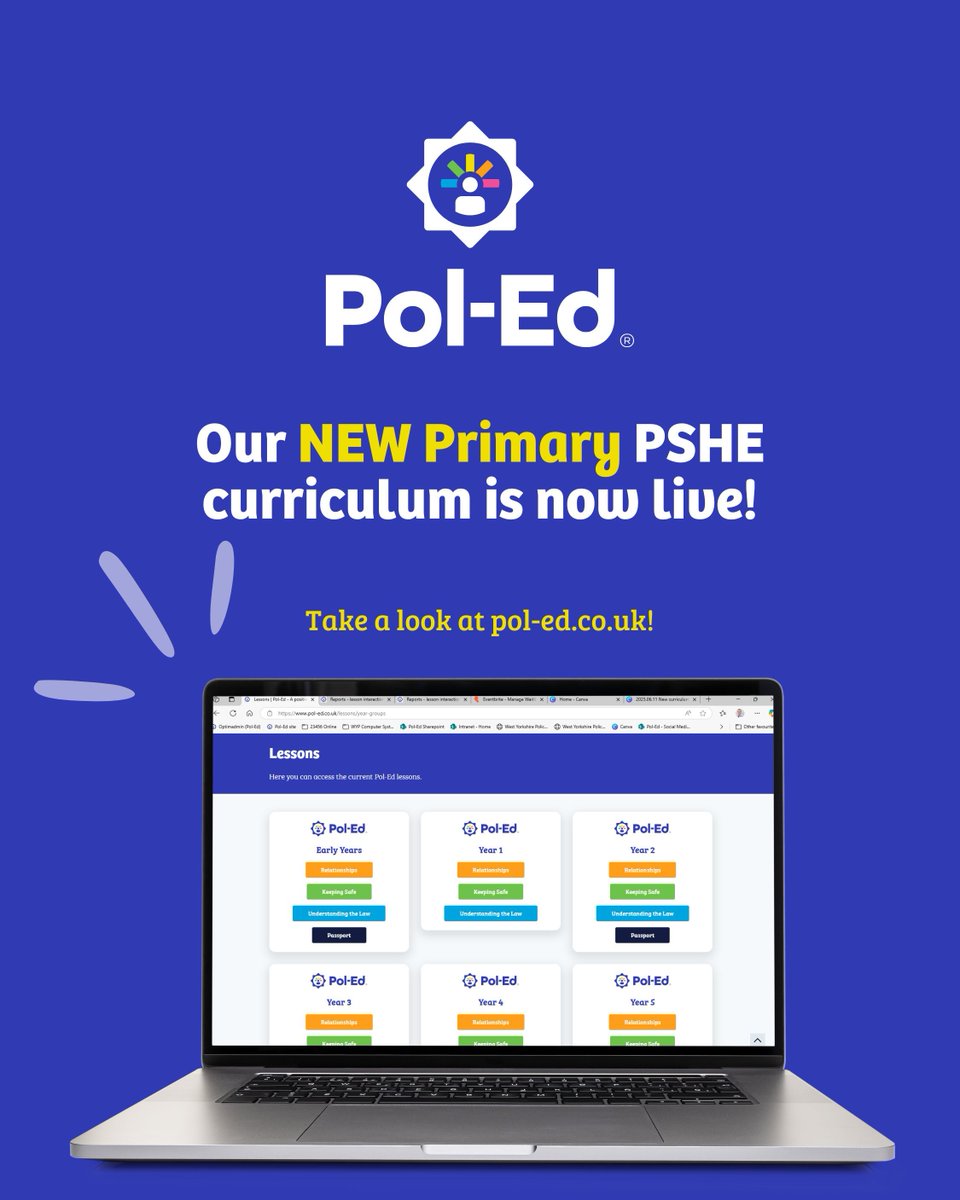Our updated Primary #PSHE curriculum is now live on our website at pol-ed.co.uk - free to all registered schools. 125 different lessons are available from EYFS to Year 6!
#KeepingChildrenSafe
#APositiveForceInEducation