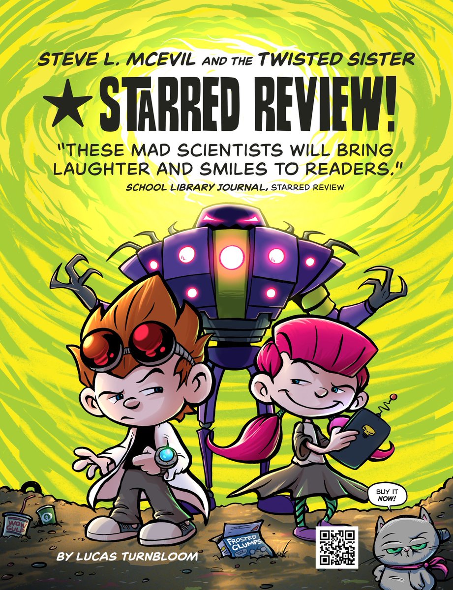 AWESOME NEWS! My most recent book, “STEVE L. McEVIL and the TWISTED SISTER,” received a STARRED REVIEW from the School Library Journal!

I’m over-the-moon because it’s my favorite of the entire series! Thank you, <a href="/sljournal/">SchoolLibraryJournal</a> !

penguinrandomhouse.com/series/MCE/ste…