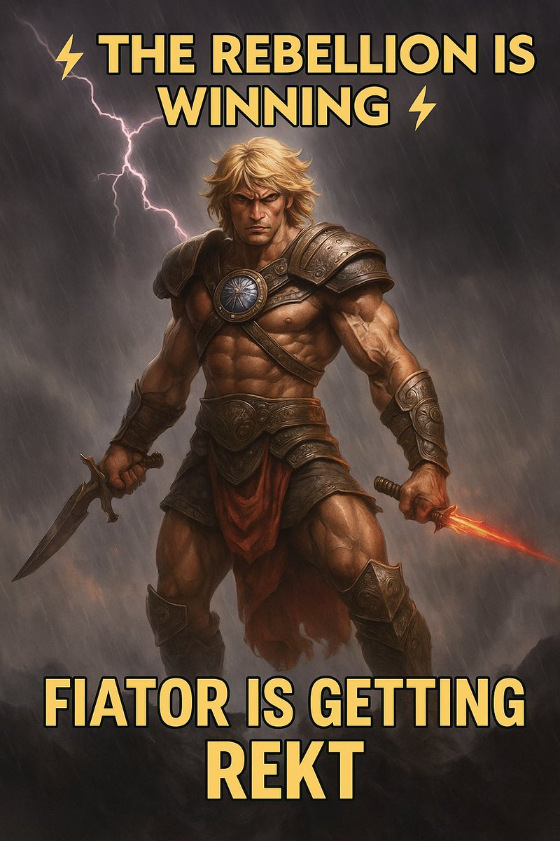 HODLcrytoken's tweet photo. 🧛 Meet FIATOR – born of greed, fueled by inflation, master of manipulation.  
He prints lies. He fears memes.  Only one force can stop him: HODL-Man.  
📷#CryToken #HODLMan #LoreDrop #CryptoNemesis #SolanaSaga https://t.co/F5juxLrx2K