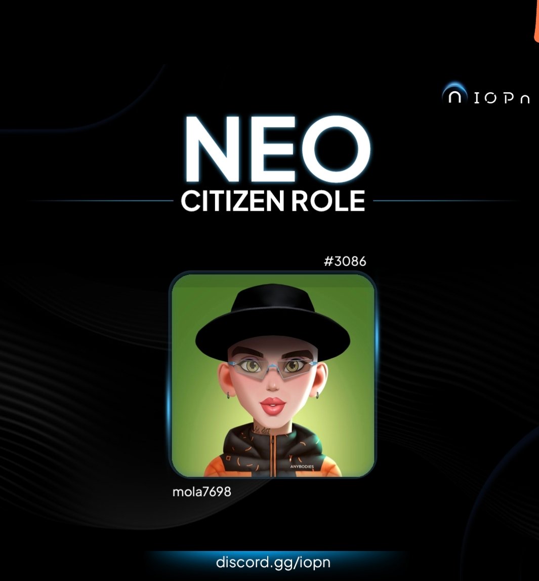 Your ID is offchain. Mine isn’t.
Minted my Neo-Citizen card in <a href="/IOPn_io/">IOPn</a>.
A sovereign Layer 1 begins with identity.
discord.gg/iopn