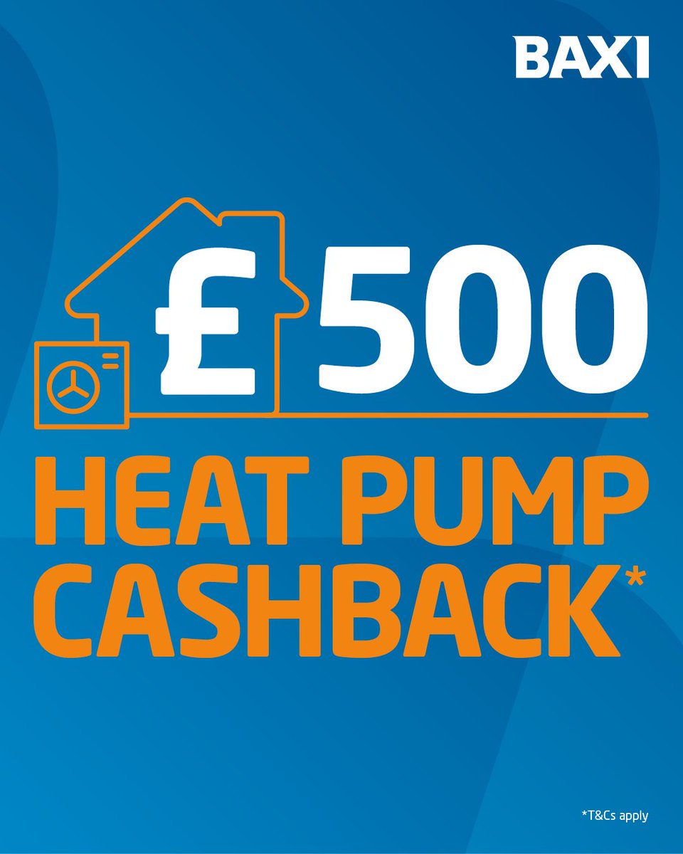 baxiboilers's tweet photo. 👀Earn £500 per installation for qualifying Baxi HP40 Air Source Heat Pumps when they are installed, commissioned and registered on Baxi Works, with a valid MCS Installation Certificate by 30th April 2026.*

*T&amp;Cs apply. To find out more, head here! https://t.co/GlVLPiIgnB https://t.co/fA4XNuen5a