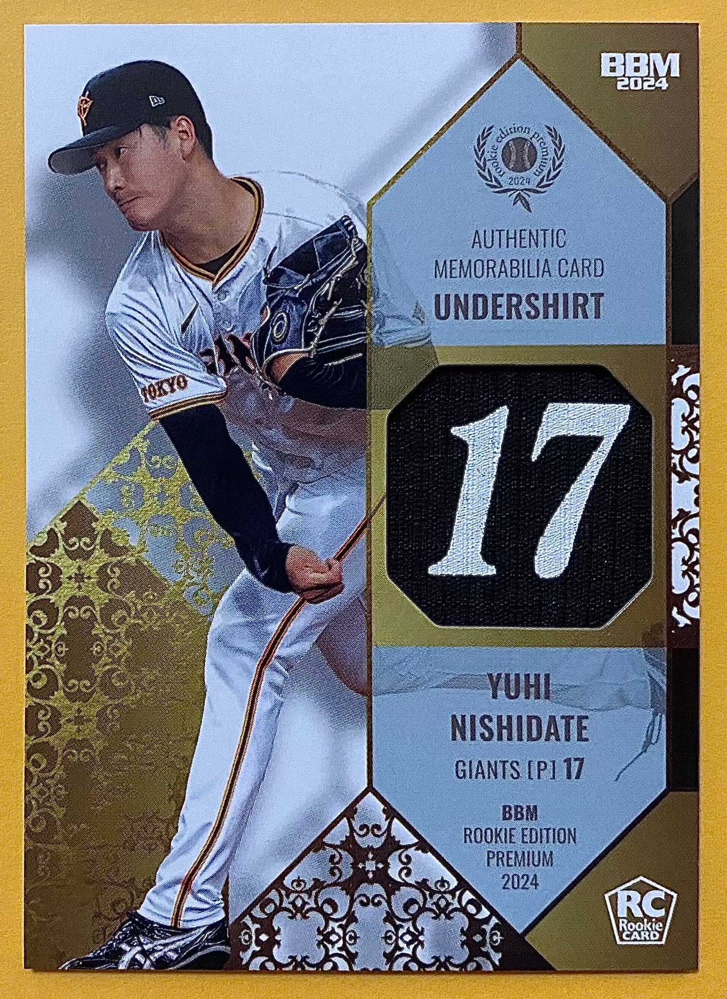 西舘勇陽(ROOKIE)】BBM 読売ジャイアンツ 2024 [CROSS FOIL