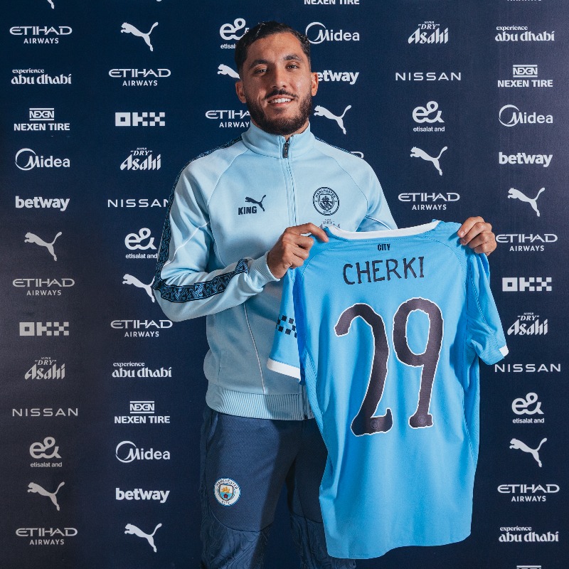 ManCity's tweet photo. Our four new signings have chosen their squad numbers for the @FIFACWC 👕
