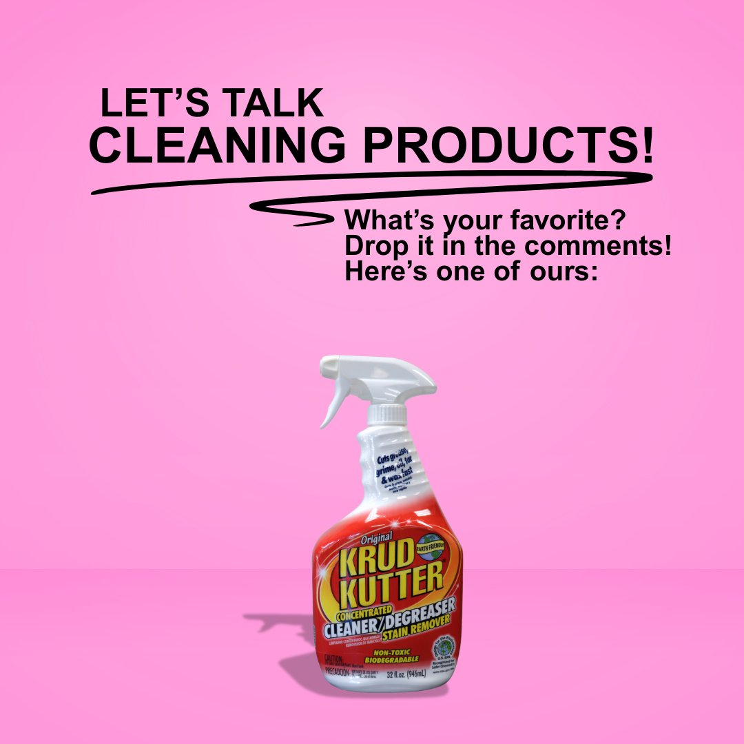 calebpiercefun's tweet photo. Let’s talk favorite cleaning products! 🧼💬
We’re big fans of Krud Kutter — it’s one of our go-to's for those “wow” transformations.
Now it’s your turn! Drop your must-have product in the comments and let’s swap some secrets. 😉
#CleaningCrewChat #KrudKutterLove #PinkPowerClean #FavoriteThings #CleanTalk