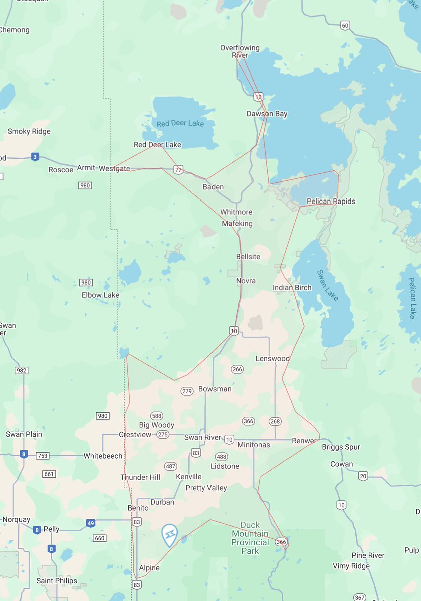 Swan River area: we need to take an outage on Saturday, June 14 to safely do critical maintenance. Power will be out from 8 to 11 a.m. for customers in Swan River and surrounding areas, including Benito, Birch River, Ditch Road, Mafeking, Minitonas, and Pelican Rapids. #mboutage