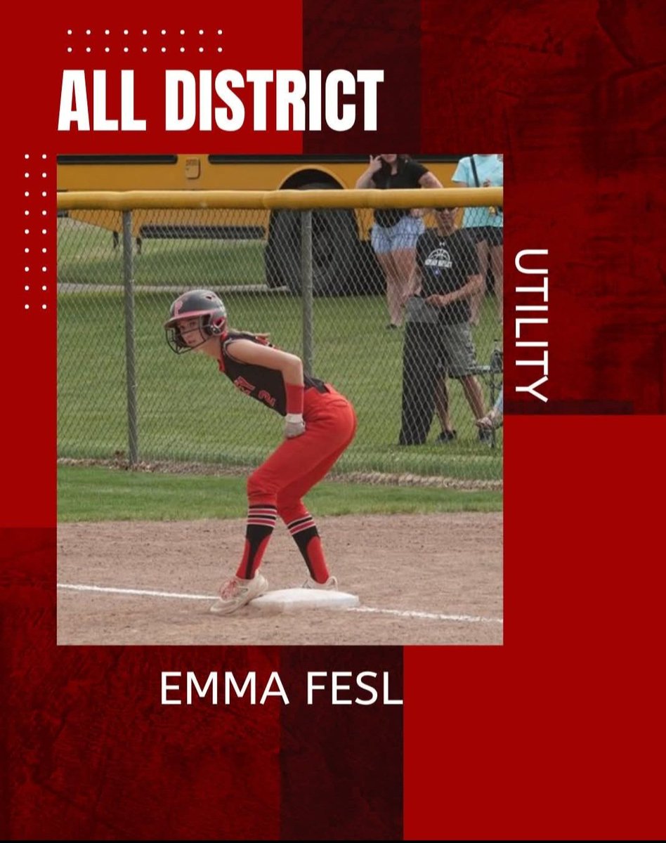 Congrats to <a href="/Emmafesl2/">Emma Fesl</a> for earning All District this season!! Way to go, Emma!