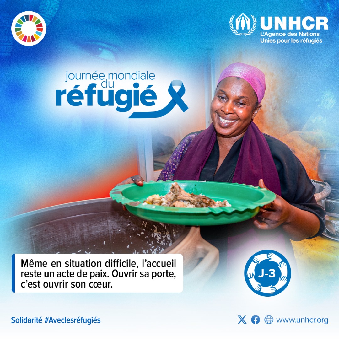 UNHCR Burkina Faso (@unhcr_bf) on Twitter photo Solidarité #Aveclesréfugiés Commémoration de la Journée Mondiale du Réfugié, édition 2025 - Jour J-3
<a href="/UNHCRWestAfrica/">UNHCR West & Central Africa</a> Solidarité #Aveclesréfugiés Commémoration de la Journée Mondiale du Réfugié, édition 2025 - Jour J-3
<a href="/UNHCRWestAfrica/">UNHCR West & Central Africa</a>