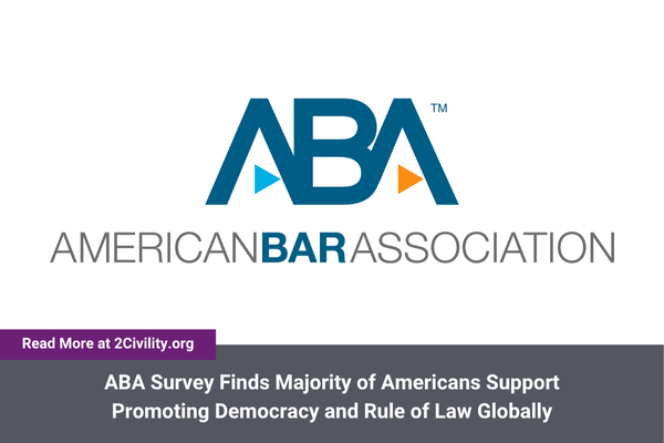 Stephanie Villinski (@stephvillinski) on Twitter photo 54% of Americans believe the U.S. should promote democracy & the rule of law globally, according to an <a href="/ABAesq/">American Bar Association</a> survey.
I'm happy to be a member of the ABA's Cornerstones of Democracy Commission to explore these ideals & further them in the profession. hubs.li/Q03pd-FY0 54% of Americans believe the U.S. should promote democracy & the rule of law globally, according to an <a href="/ABAesq/">American Bar Association</a> survey.
I'm happy to be a member of the ABA's Cornerstones of Democracy Commission to explore these ideals & further them in the profession. hubs.li/Q03pd-FY0