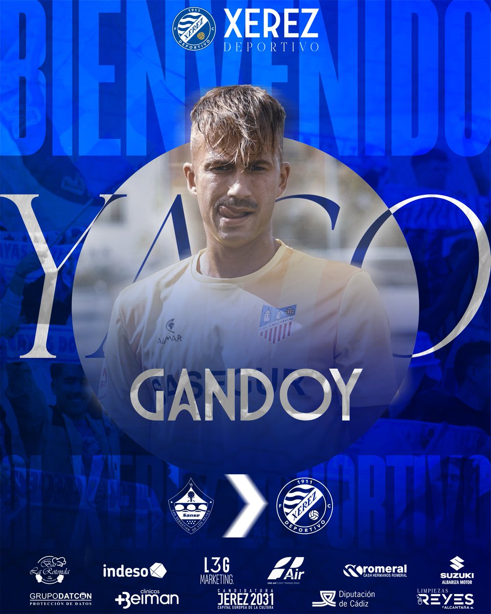 OFICIAL 🔵 | <a href="/yagogandoy6/">Yago Gandoy</a>, quinto refuerzo del #XerezDeportivo para la temporada 2025-26

🔹 Llega para reforzar la medular xerecista tras una gran campaña con más de 2.300 minutos en la <a href="/UDSanse/">U.D. Sanse</a> 
 
ℹ️ Más info ➡️ tinyurl.com/yut77fe2

#BienvenidoYagoGandoy