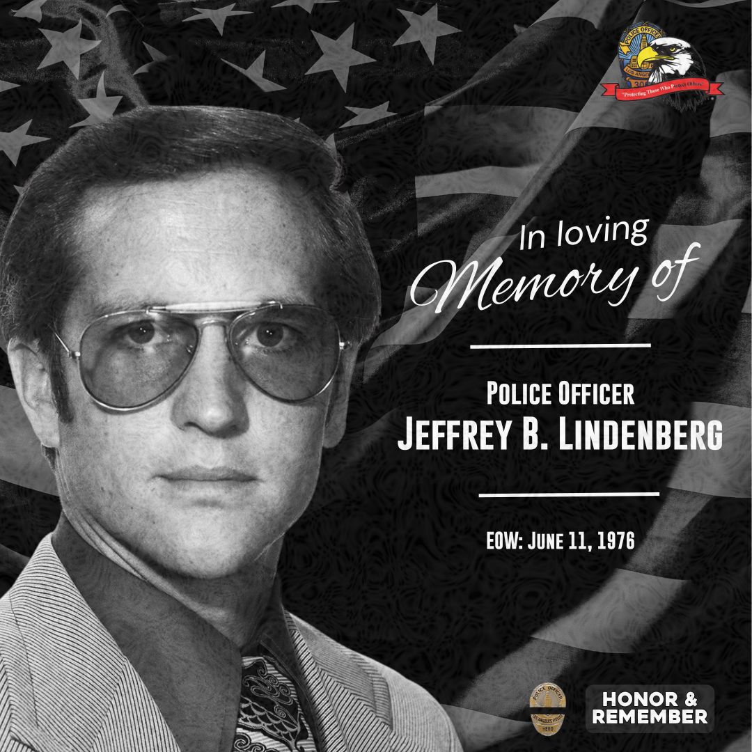 We will never forget LAPD Officer Jeffrey B. Lindenberg, who died in the line of duty on June 11, 1976, when the helicopter he was training in lost power and crashed while landing.⁠ ⁠ 

Officer Lindenberg was flying in a Bell 47-G5 helicopter and was practicing simulated urban
