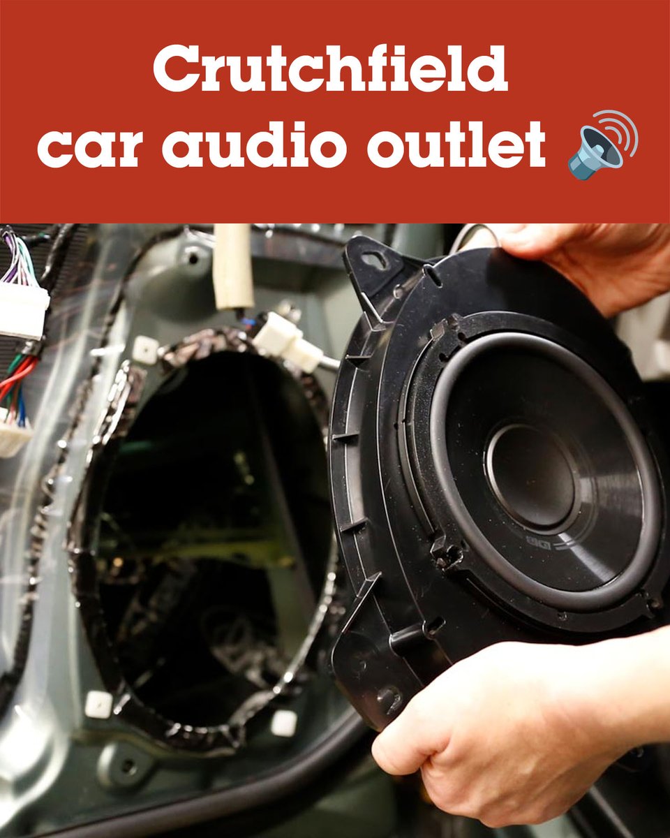 Save up to 40% on Open Box and Scratch &amp; Dent car audio gear! 💰 Whether you're looking to add a new car stereo to your dash or want to replace your old factory speakers, the Crutchfield Outlet is your source for great deals. 📦 🛒 Shop here: crutchfield.com/r/F65