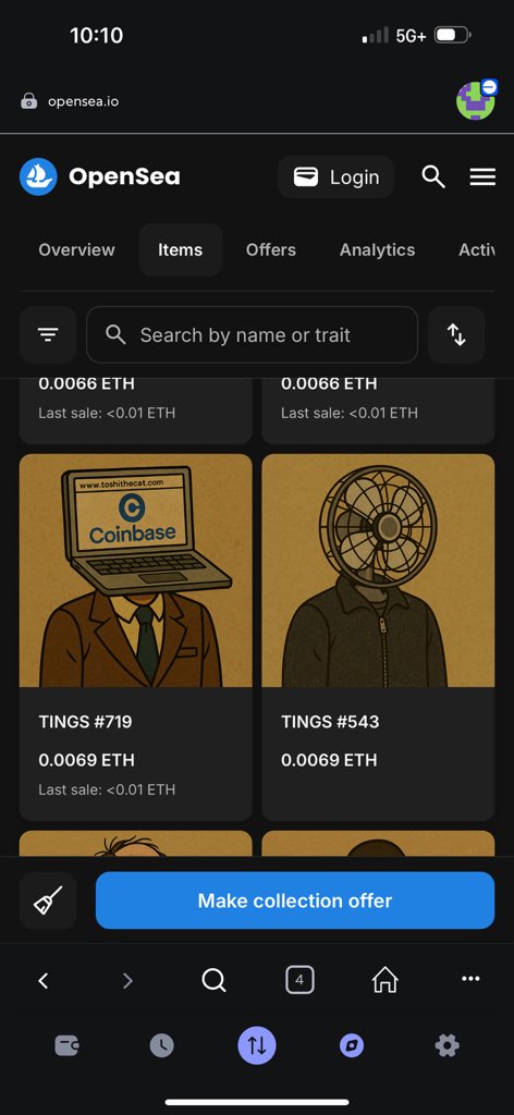 Aye $TOSHI GANG, peep this #TINGS on the floor.. 👀 

opensea.com/collection/tra…