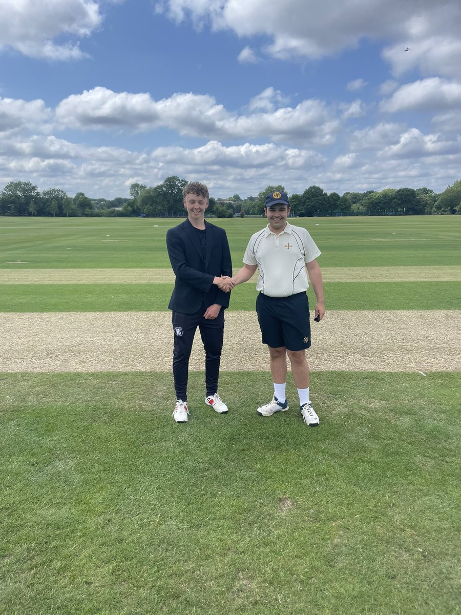History made today first ever Hayes senior cricket fixture. Thanks to Eltham College for hosting us. Congratulations to Eoin who made 51 runs
