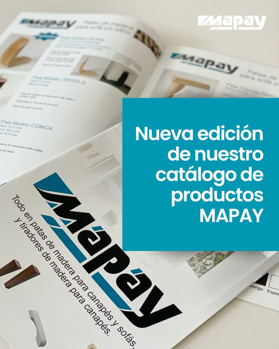 Ya tenemos a disposición de todos los clientes la 𝙣𝙪𝙚𝙫𝙖 𝙚𝙙𝙞𝙘𝙞𝙤́𝙣 𝙙𝙚 𝙣𝙪𝙚𝙨𝙩𝙧𝙤 𝙘𝙖𝙩𝙖́𝙡𝙤𝙜𝙤 𝙙𝙚 𝙥𝙧𝙤𝙙𝙪𝙘𝙩𝙤𝙨 𝙈𝘼𝙋𝘼𝙔 

Contacta con nosotros si quieres recibirla. T. 968751845

#muebles #sofás #patas #armazones #madera #descanso #tiradores